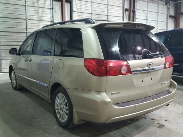 5TDZK22C78S184396 - 2008 TOYOTA SIENNA XLE GOLD photo 3