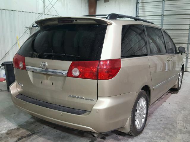 5TDZK22C78S184396 - 2008 TOYOTA SIENNA XLE GOLD photo 4