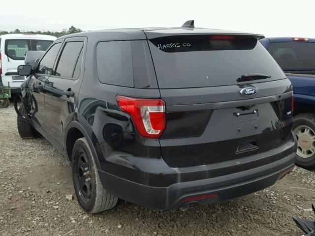 1FM5K8AR1HGB54906 - 2017 FORD EXPLORER P BLACK photo 3