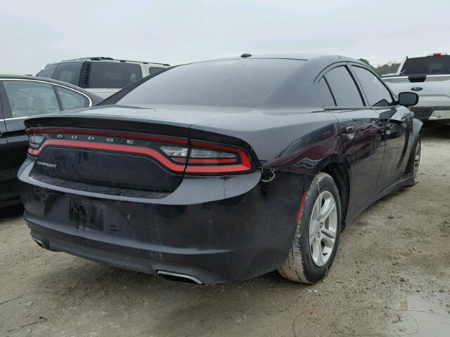 2C3CDXBGXGH108785 - 2016 DODGE CHARGER SE BLACK photo 4