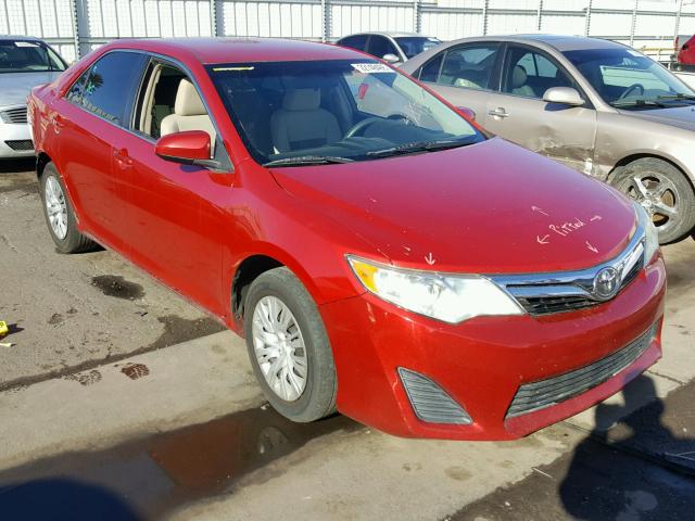 4T1BF1FK6CU582538 - 2012 TOYOTA CAMRY BASE RED photo 1