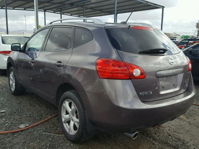 JN8AS58T69W321288 - 2009 NISSAN ROGUE S BROWN photo 3