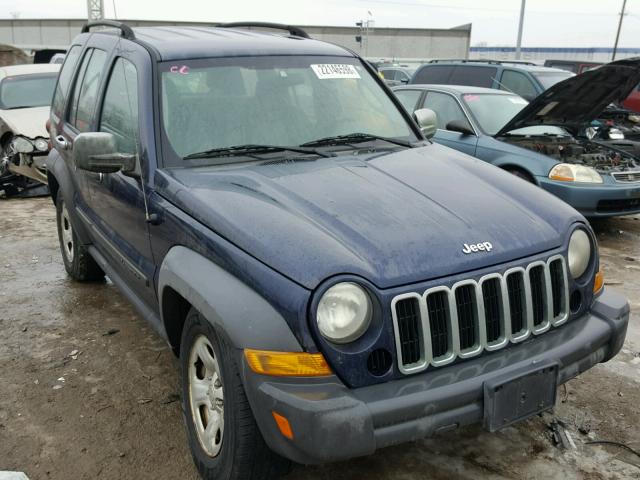 1J4GL48K57W524121 - 2007 JEEP LIBERTY SP BLUE photo 1