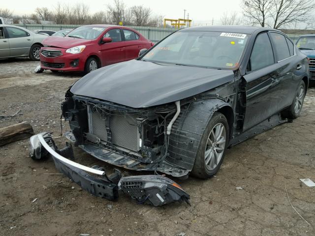 JN1BV7ARXEM701325 - 2014 INFINITI Q50 BASE Чорний фото 2