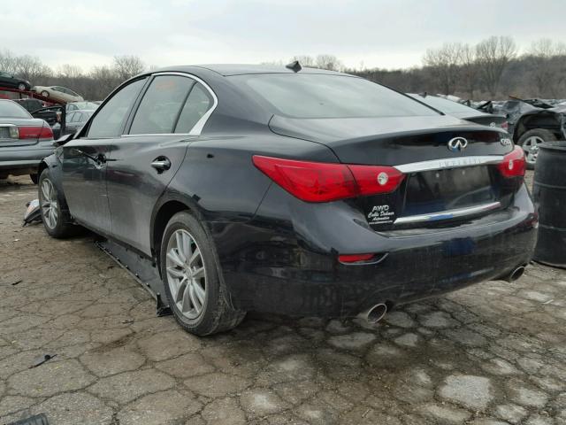 JN1BV7ARXEM701325 - 2014 INFINITI Q50 BASE Чорний фото 3