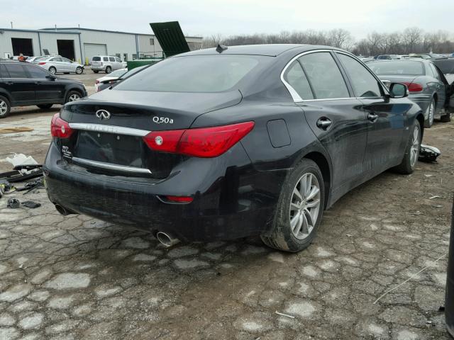 JN1BV7ARXEM701325 - 2014 INFINITI Q50 BASE BLACK photo 4