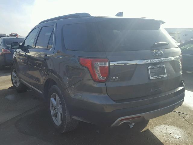 1FM5K8D86GGC05771 - 2016 FORD EXPLORER X GRAY photo 3