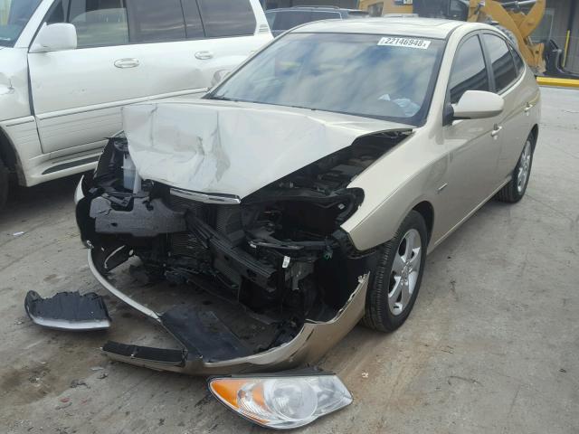 KMHDU46D77U089149 - 2007 HYUNDAI ELANTRA GL GOLD photo 2