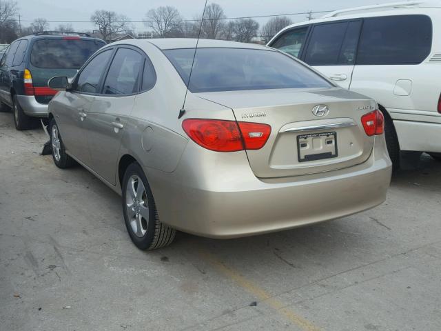 KMHDU46D77U089149 - 2007 HYUNDAI ELANTRA GL GOLD photo 3