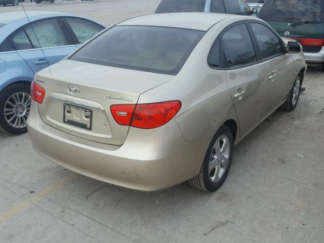 KMHDU46D77U089149 - 2007 HYUNDAI ELANTRA GL GOLD photo 4