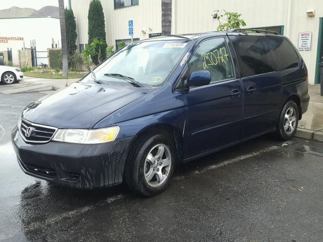 5FNRL18953B030561 - 2003 HONDA ODYSSEY EX BLUE photo 2