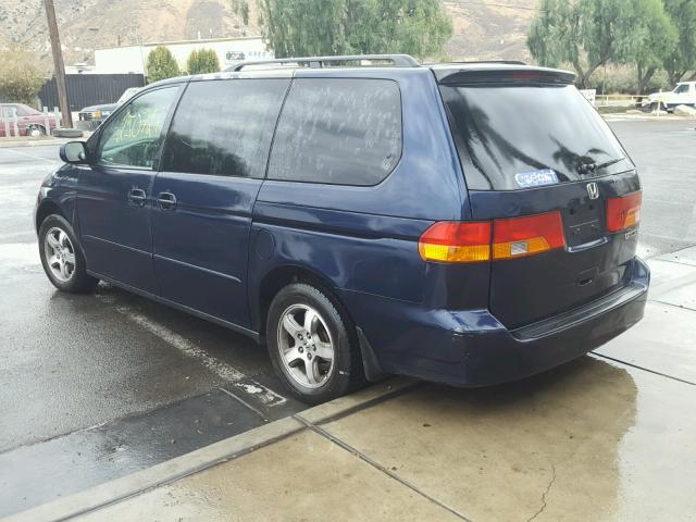 5FNRL18953B030561 - 2003 HONDA ODYSSEY EX BLUE photo 3