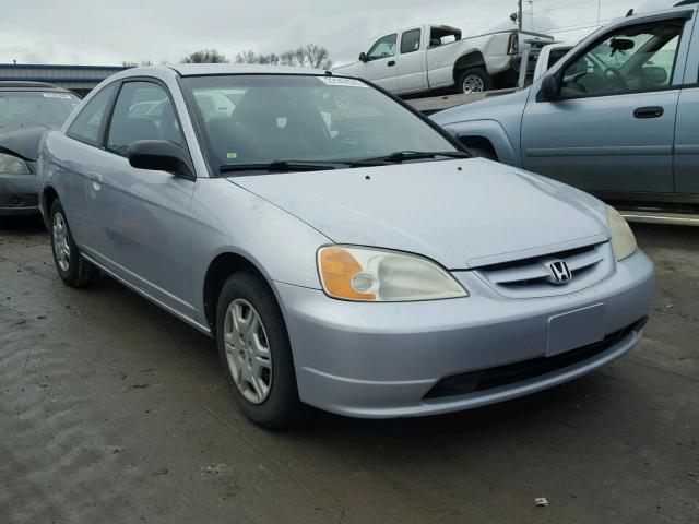 1HGEM21562L015444 - 2002 HONDA CIVIC LX SILVER photo 1