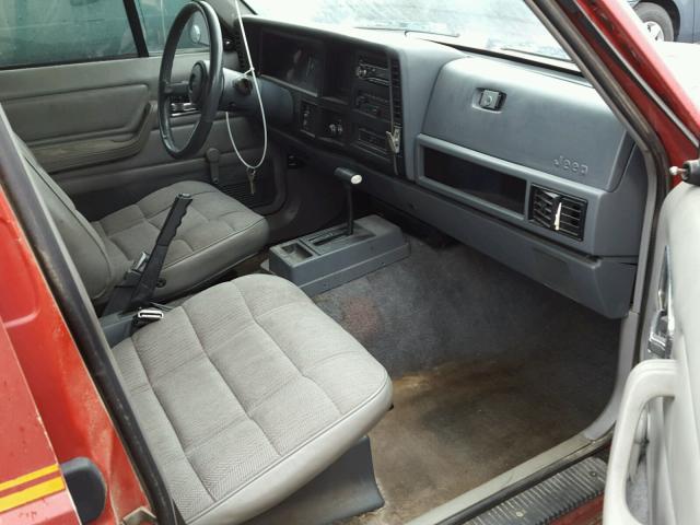 1J4FT88S4ML626820 - 1991 JEEP CHEROKEE S RED photo 5