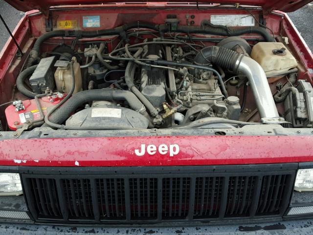 1J4FT88S4ML626820 - 1991 JEEP CHEROKEE S RED photo 7