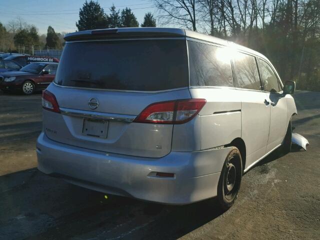 JN8AE2KP5C9030353 - 2012 NISSAN QUEST S SILVER photo 4