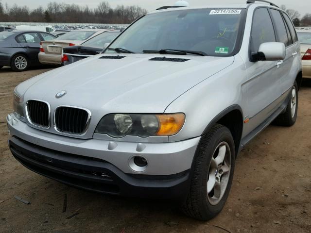 5UXFA53532LP48897 - 2002 BMW X5 3.0I SILVER photo 2