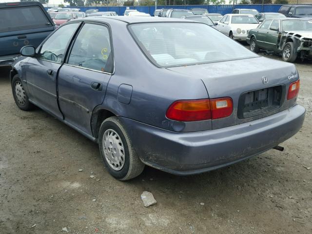 JHMEG8644SS029842 - 1995 HONDA CIVIC DX BLUE photo 3