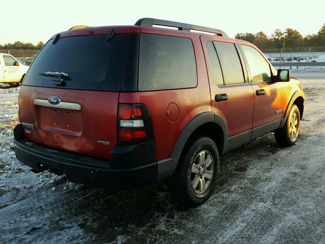 1FMEU73E56ZA13546 - 2006 FORD EXPLORER X RED photo 4