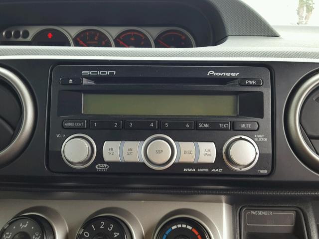 JTLKE50E791093274 - 2009 TOYOTA SCION XB SILVER photo 9