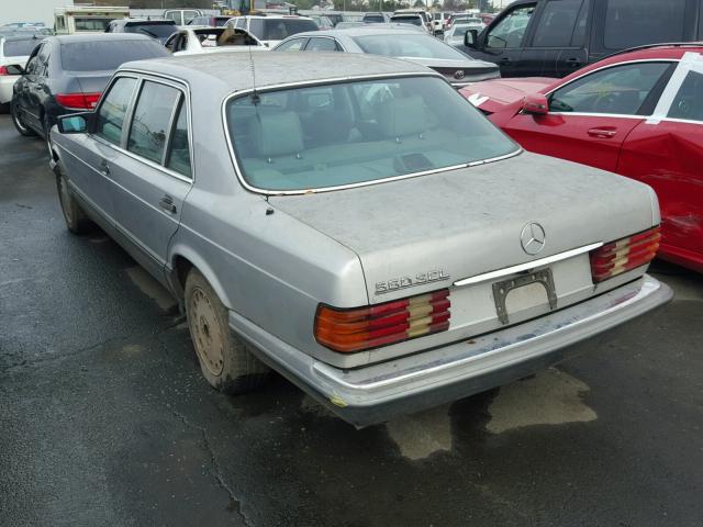 WDBCA39D5HA308593 - 1987 MERCEDES-BENZ 560 SEL SILVER photo 3