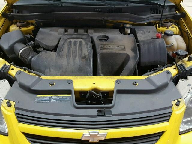 1G1AL18F487149310 - 2008 CHEVROLET COBALT LT YELLOW photo 7