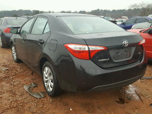 5YFBURHE2FP343134 - 2015 TOYOTA COROLLA L BLACK photo 3