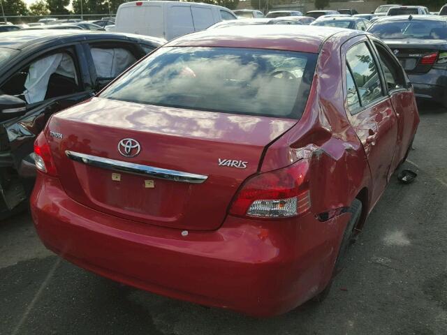 JTDBT923781265791 - 2008 TOYOTA YARIS RED photo 4