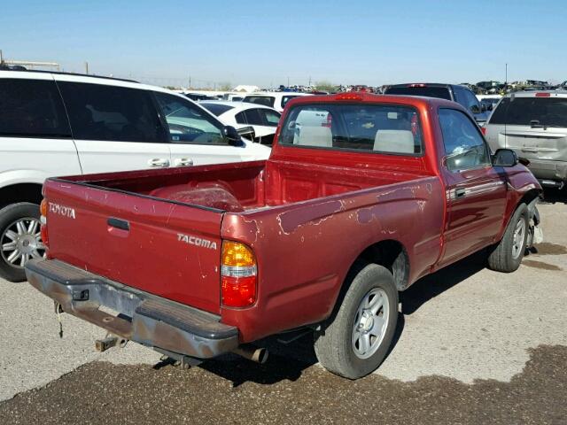 5TENL42N71Z718210 - 2001 TOYOTA TACOMA RED photo 4