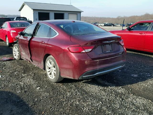 1C3CCCAB4FN732556 - 2015 CHRYSLER 200 LIMITE BURGUNDY photo 3