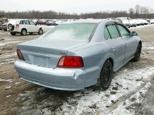 4A3AA46G33E164537 - 2003 MITSUBISHI GALANT ES BLUE photo 4