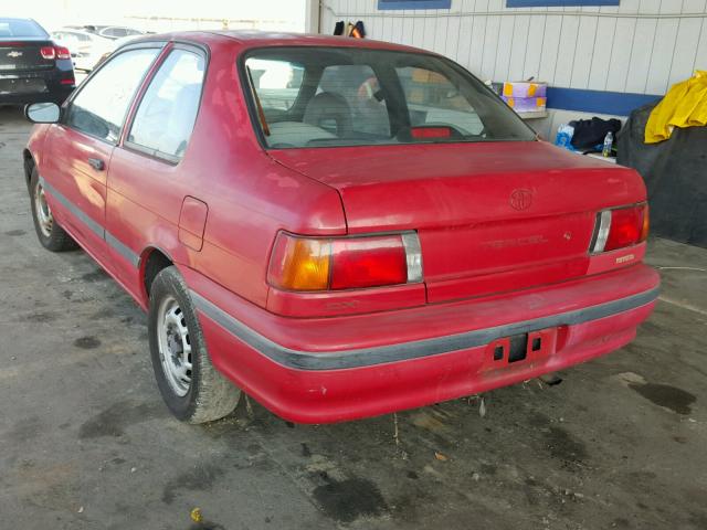 JT2EL43S4R0500766 - 1994 TOYOTA TERCEL DX RED photo 3