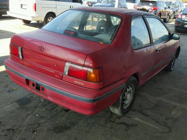 JT2EL43S4R0500766 - 1994 TOYOTA TERCEL DX RED photo 4