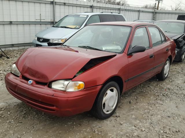 1Y1SK5287YZ430792 - 2000 CHEVROLET GEO PRIZM RED photo 2