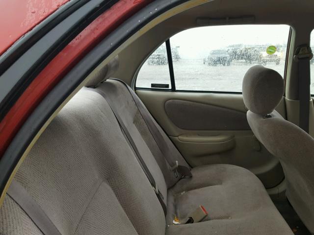 1Y1SK5287YZ430792 - 2000 CHEVROLET GEO PRIZM 红色 照片 6