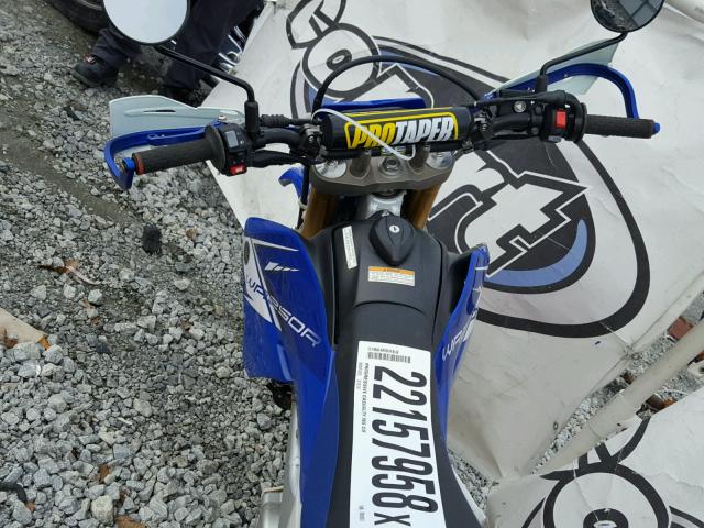 JYADG21E1DA005657 - 2013 YAMAHA WR250 R BLUE photo 5