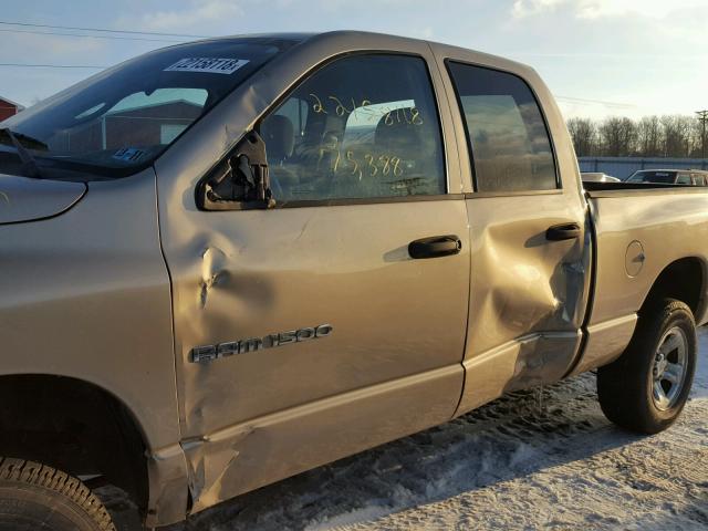 1D7HU18DX5S147027 - 2005 DODGE RAM 1500 S TAN photo 9