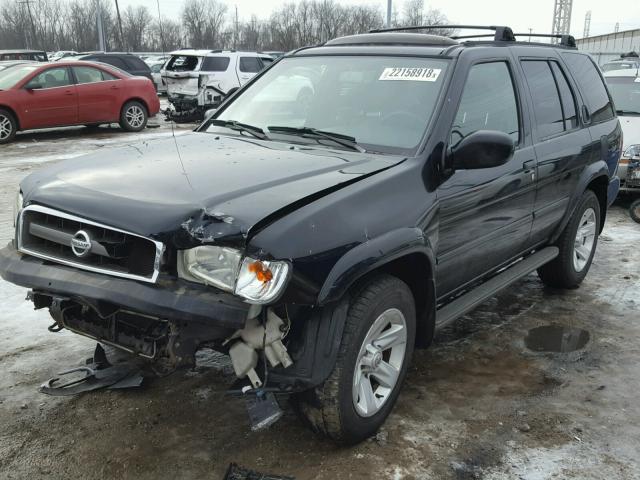 JN8DR09Y12W711825 - 2002 NISSAN PATHFINDER BLACK photo 2