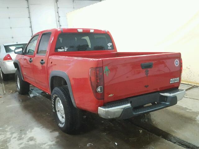 1GCDT136058229642 - 2005 CHEVROLET COLORADO RED photo 3