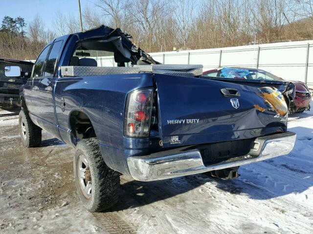 1D7KS28C46J154913 - 2006 DODGE RAM 2500 S BLUE photo 3