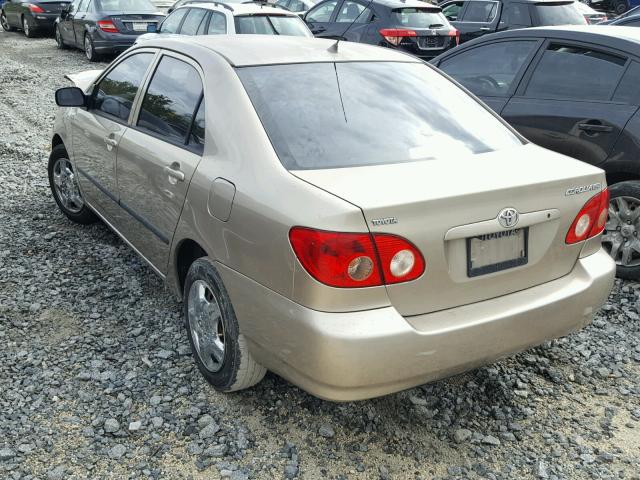 1NXBR32E85Z543701 - 2005 TOYOTA COROLLA CE BEIGE photo 3