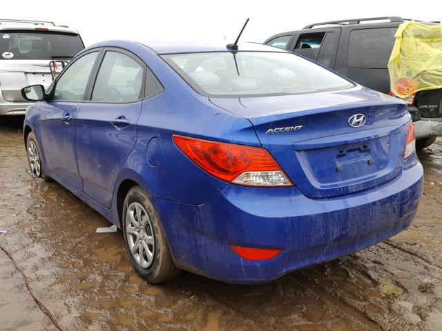 KMHCT4AE2EU623489 - 2014 HYUNDAI ACCENT GLS BLUE photo 3