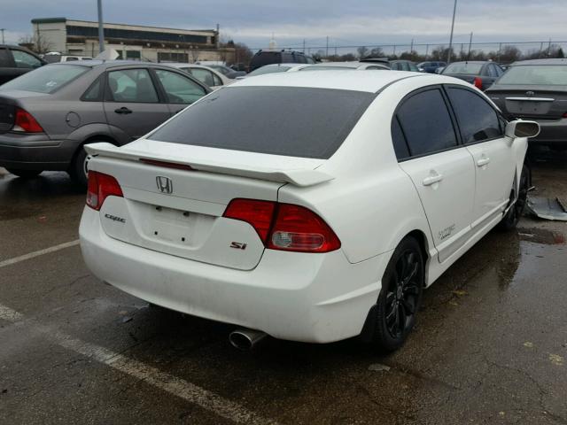 2HGFA55558H703854 - 2008 HONDA CIVIC SI WHITE photo 4