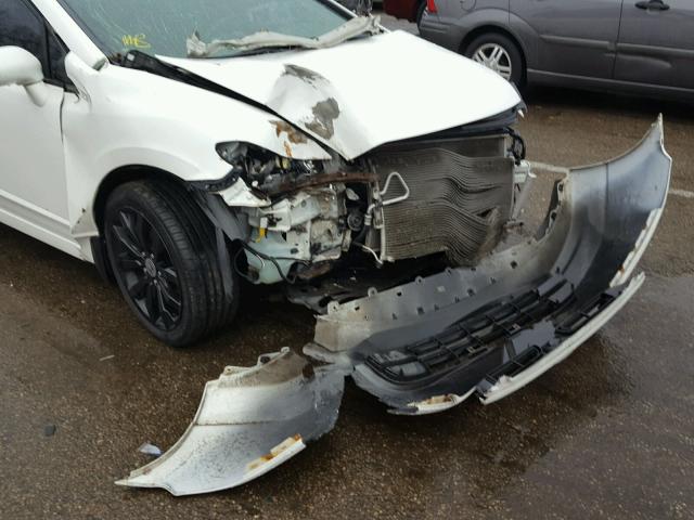 2HGFA55558H703854 - 2008 HONDA CIVIC SI WHITE photo 9