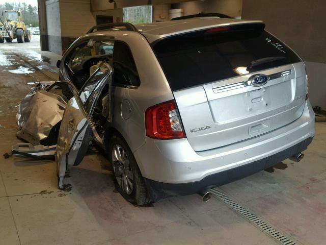 2FMDK4KC3DBB28808 - 2013 FORD EDGE LIMIT SILVER photo 3