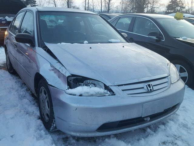 1HGES16591L056206 - 2001 HONDA CIVIC LX SILVER photo 1