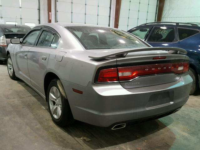 2C3CDXBG6EH108862 - 2014 DODGE CHARGER SE GRAY photo 3