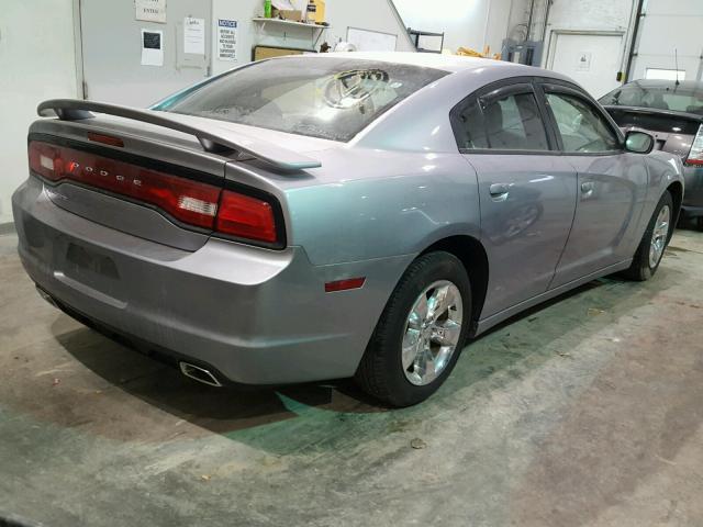 2C3CDXBG6EH108862 - 2014 DODGE CHARGER SE GRAY photo 4