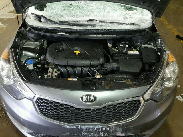 KNAFX4A87E5147005 - 2014 KIA FORTE EX GRAY photo 7