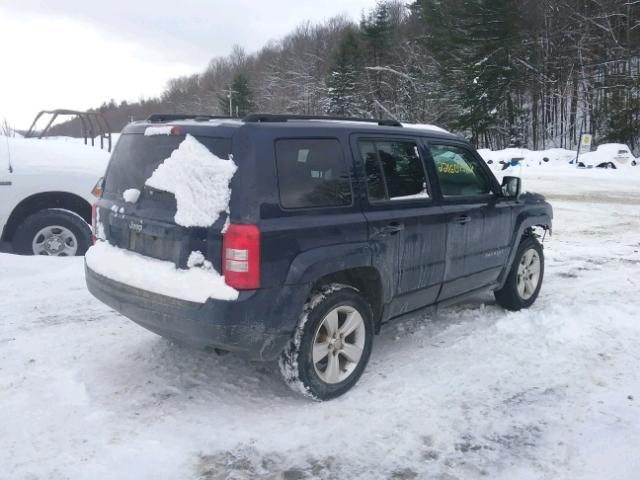 1C4NJRBB5DD280518 - 2013 JEEP PATRIOT SP BLUE photo 4